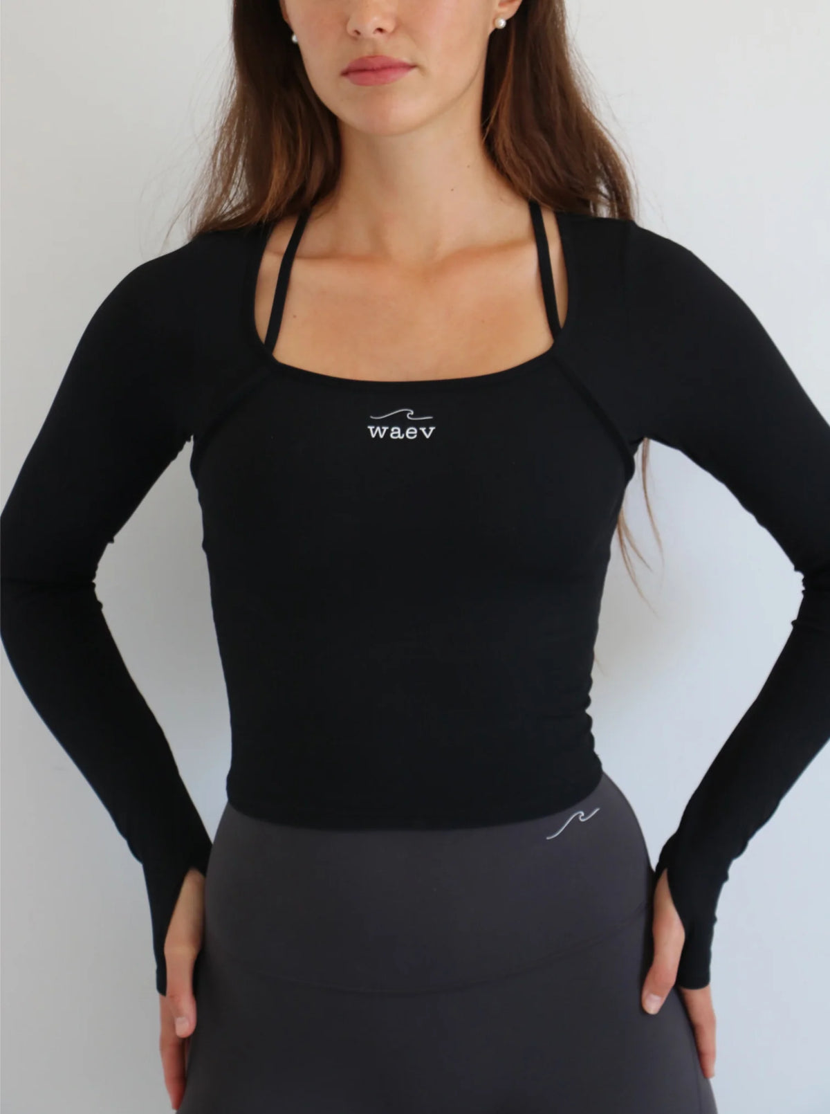 KAIA Short Sleeve Bralette Top Black – 4TH ARQ